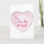 You Had me From Hello Paper Heart Holiday Card