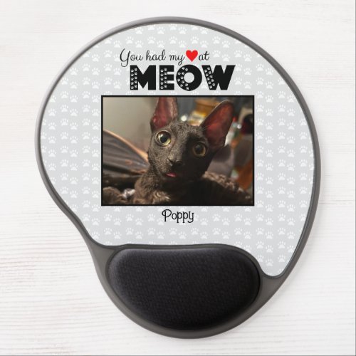 You Had My Heart At MEOW Custom Photo Gel Mousepad