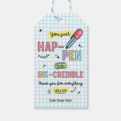 You Happen To Be Ink_credible Teacher Appreciation Gift Tags