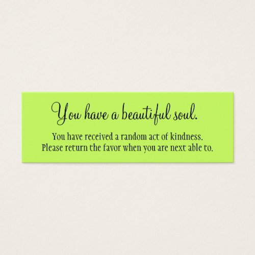 You Have A Beautiful Soul Business Cards