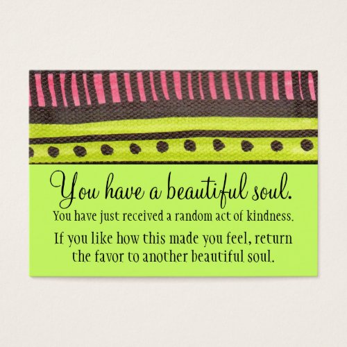 You Have A Beautiful Soul Business Card Templates
