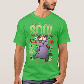 You Have A Beautiful Soul Give It To Me Purple Cat T-Shirt