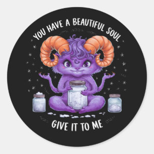 You Have a Beautiful Soul Satanic Baphomet Classic Round Sticker
