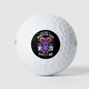 You Have a Beautiful Soul Satanic Baphomet Golf Balls
