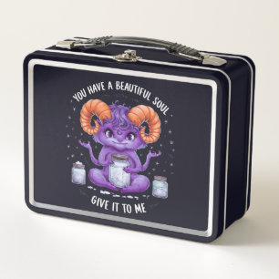 You Have a Beautiful Soul Satanic Baphomet Metal Lunch Box