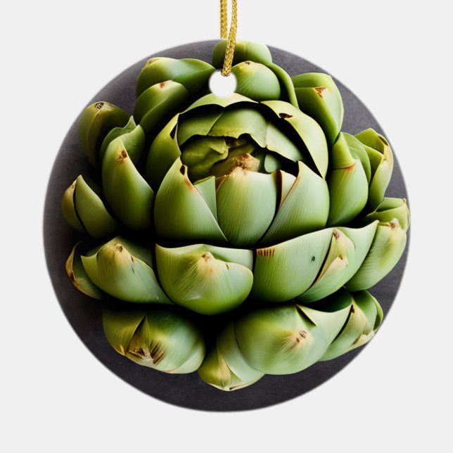 You Have a Good Heart | Funny Artichoke Pun  Ceramic Ornament (Front)