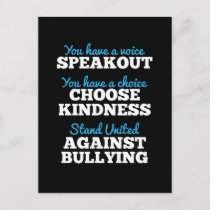You Have A Voice, Stand Against Bullying Postcard