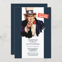 Cartes De Voeux Papeterie Invitations Anniversaire I Want You Oncle Sam Usa Invitation Cartes Fetes Occasions Speciales