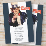 You Have Been Drafted! Birthday Party Invitation<br><div class="desc">Uncle Sam wants you! You have been drafted to report for birthday party duty.</div>