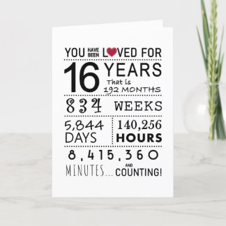 You Have Been Loved 16th Birthday Card