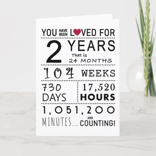 You Have Been Loved 2nd Birthday Card