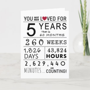 You Have Been Loved 5th Birthday Card