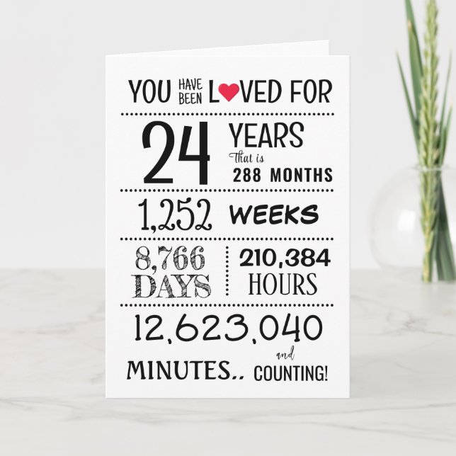 You Have Been Loved with Years Old + Card (Front)