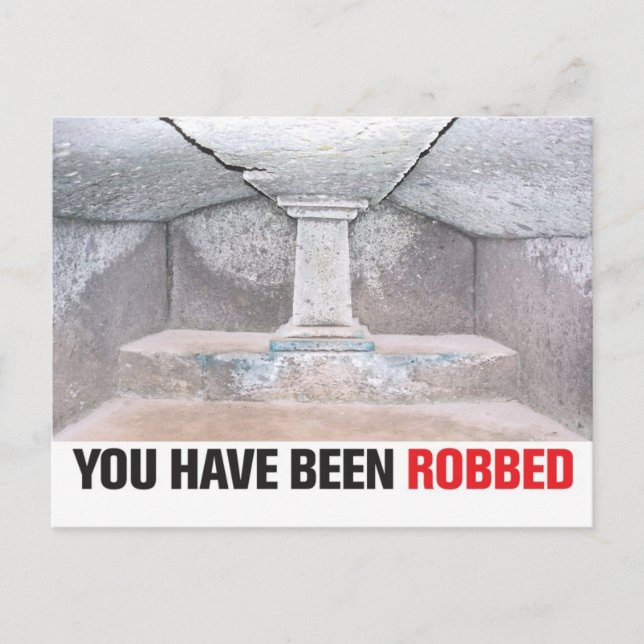 You Have Been Robbed postcard (Italy) (Front)