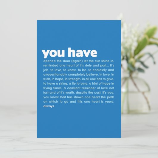 you have | mini-print (Standing Front)