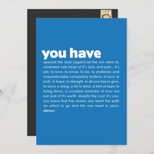 you have | mini-print (Front/Back)