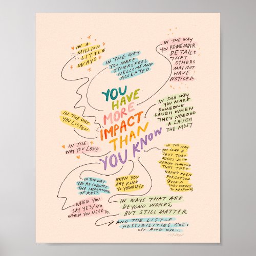 You have more impact than you know poster