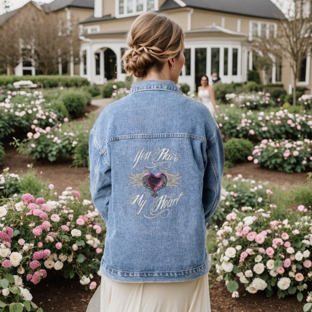 You Have My Heart Denim Jacket (Wedding Back)