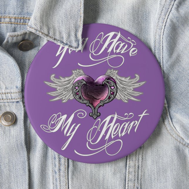 You Have My Heart Pink Button (In Situ)