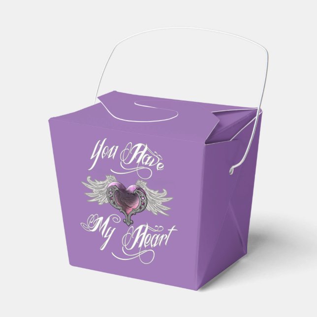 You Have My Heart Pink Favor Boxes (Front Side)
