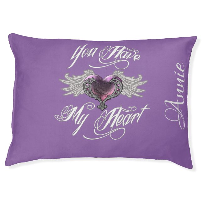 You Have My Heart Pink Pet Bed (Front)