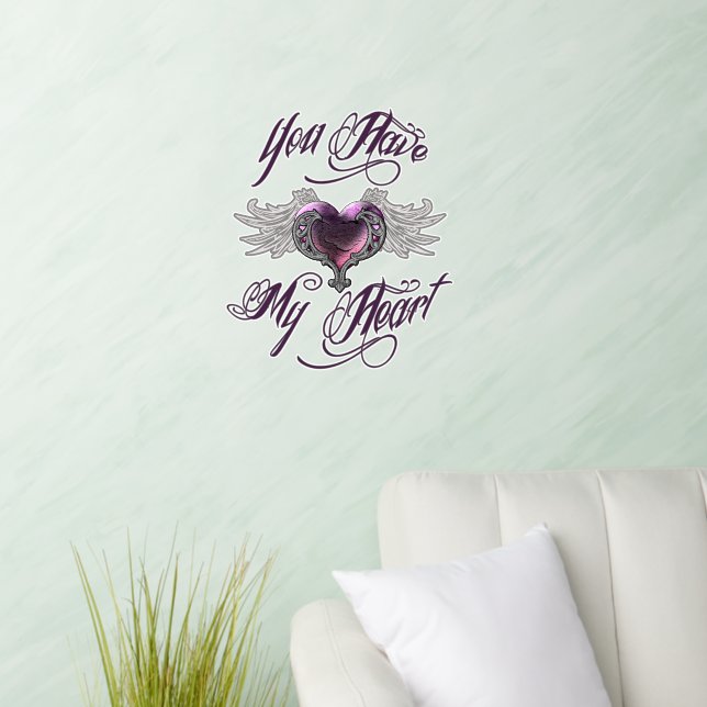 You Have My Heart Pink  Wall Decal (Living Room)