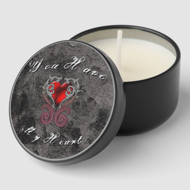 You Have My Heart (Red)  Mini Candle Favors (Corner)