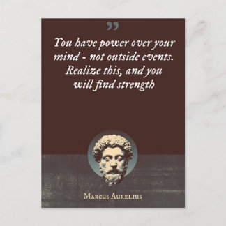 You have power over your mind - not outside events postcard