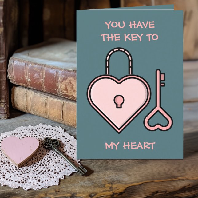 You Have the Key to My Heart Valentine Holiday Card (Creator Uploaded)