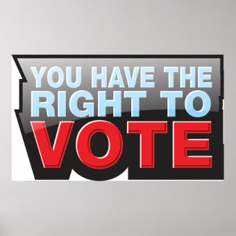 You Have The Right To Vote Poster | Zazzle