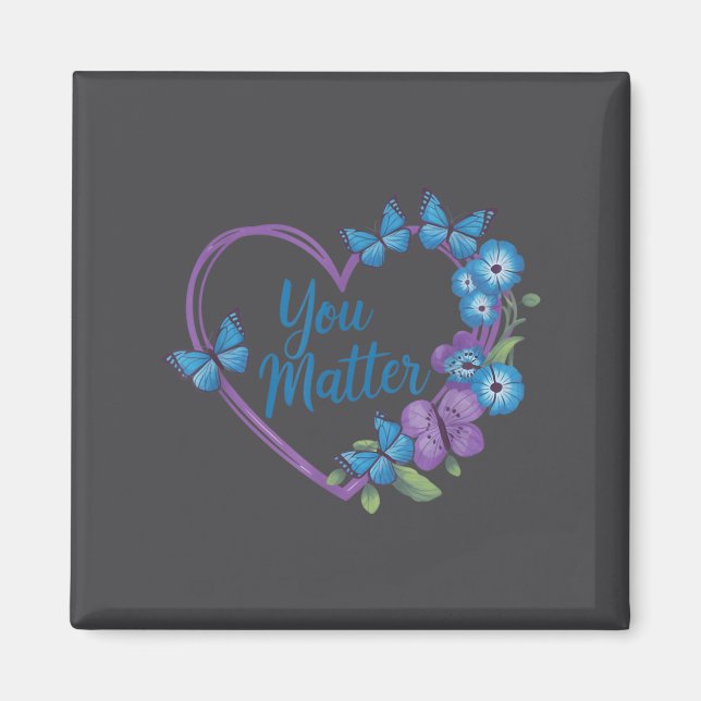 You Heart Suicide Prevention Awareness  Magnet (Front)