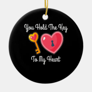 You Hold The Key To My Heart Ceramic Ornament