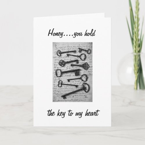 YOU HOLD THE KEY TO MY HEART CHRISTMASEVERYDAY HOLIDAY CARD