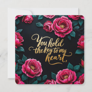 You hold the key to my heart valentine cards