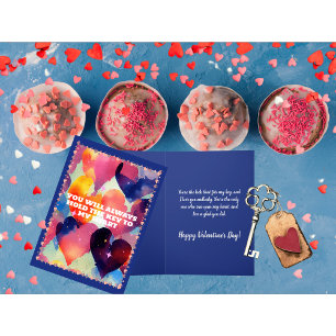You Hold The Key To My Heart Valentine's Day Holiday Card