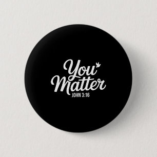 You John 3 16 Bible Verse Christian Faith Quote Button