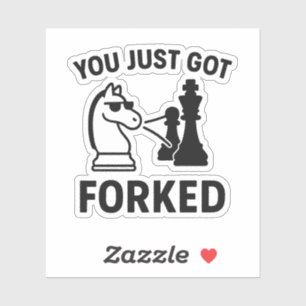 You Just Got Forked – Funny Chess Meme Sticker