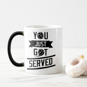 You Just Got Served - Funny Volleyball Quote Color Morph Mug