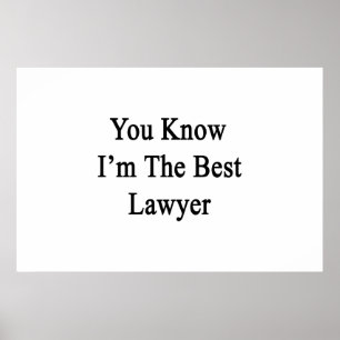 You Know I'm The Best Lawyer Poster