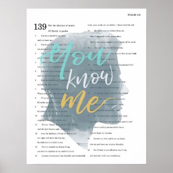You Know Me  Psalm 139  Male Silhouette Poster by LightinthePath at Zazzle