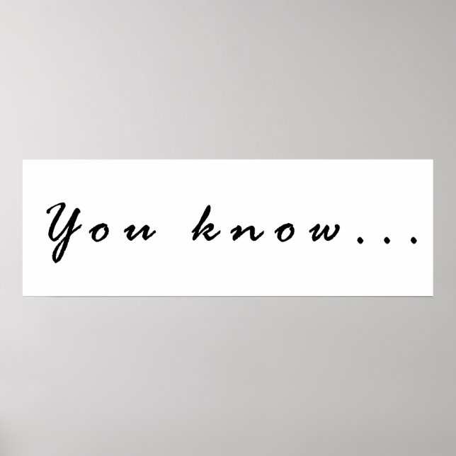 You know... poster (Front)