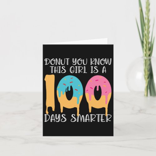 You Know This Girl Is A 100 Days Smarter Fun Food  Card