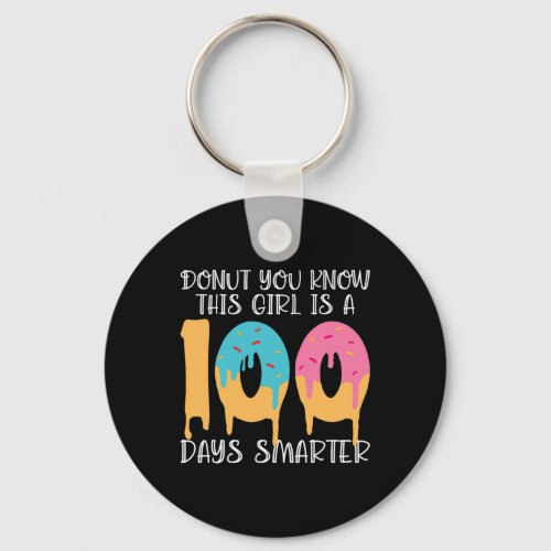 You Know This Girl Is A 100 Days Smarter Fun Food  Keychain