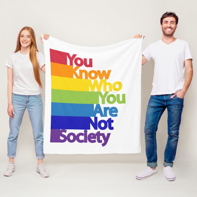 You Know Who You Are Not Society Fleece Blanket (In Situ)