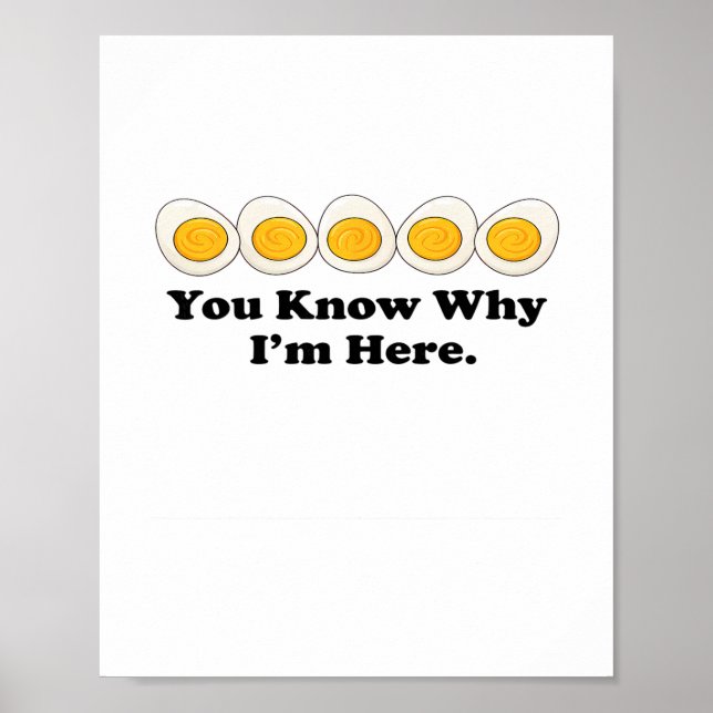 You Know Why I’m Here Deviled Eggs Funny Foodie Th Poster (Front)