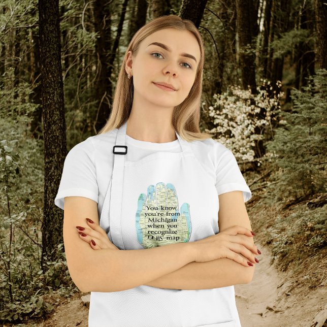 You Know You're From Michigan When Adult Apron (Creator Uploaded)