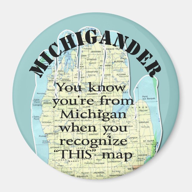 You Know You're From Michigan When Magnet (Front)