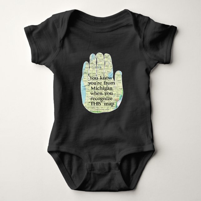 You Know You're From Michigan When You Recognize Baby Bodysuit (Front)