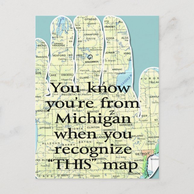 You Know You're From Michigan When You Recognize Postcard (Front)