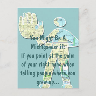 You Know You're From Michigan When You Recognize T Postcard